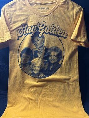 The Golden Girls Unisex Small Stay Golden Yellow Graphic T Shirt ABC Studios.
